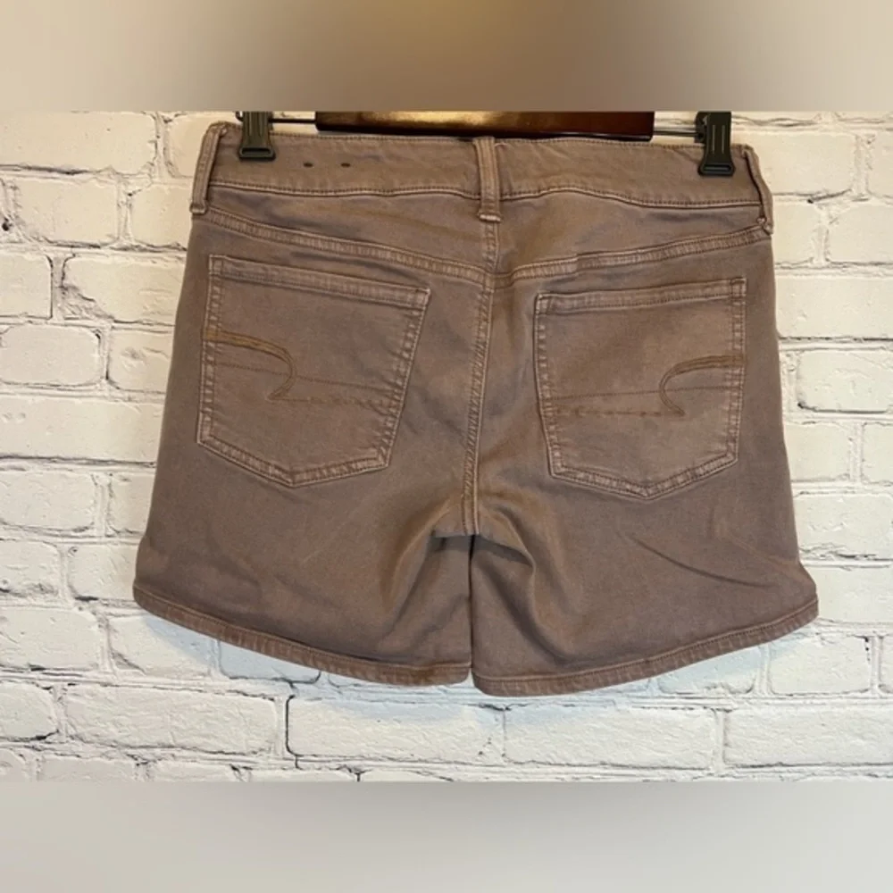 American‎ Eagle Women's Super Stretch Midi AEO Twill Purple Jean Shorts 8